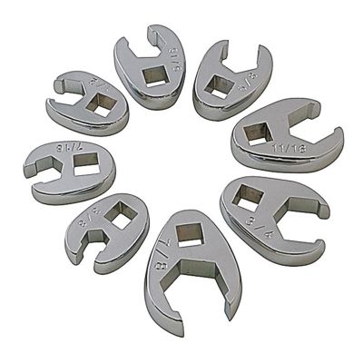 SUN9708 image(0) - 8PC SAE FLARE CROWFOOT WRENCH SET 3/8"-7/8"