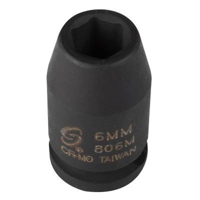 SUN806M image(0) - SOCKET IMPACT 6MM 1/4IN. DRIVE STD 6 POINT