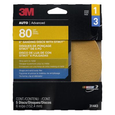 MMM31443 image(0) - DISC ROLLS-GOLD STIKIT 6" P80 5/PK 10/CASE