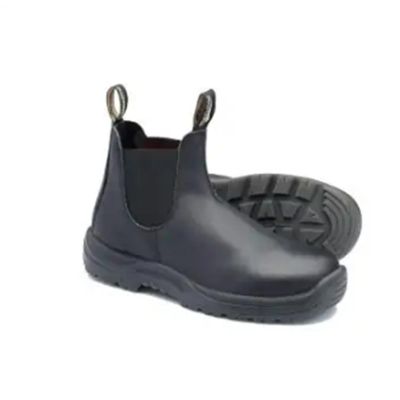 BLU179-045 image(0) - Steel Toe Slip-On Elastic Side Boots w/ Kick Guard, Black