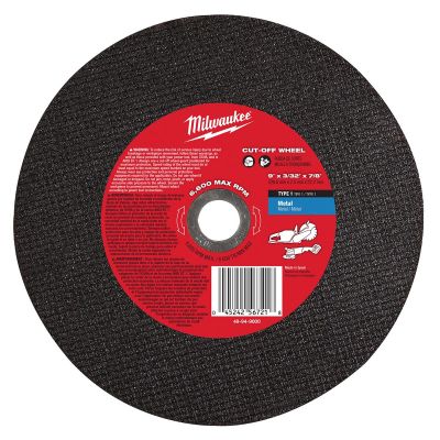 MLW49-94-9000 image(0) - 9" x 3/32" x 7/8" Cut-Off Wheel (Type 1)
