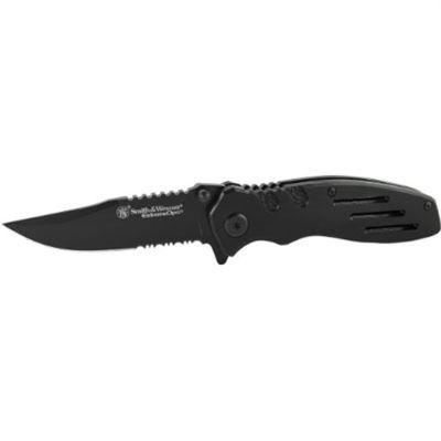 TAYSWA24S image(0) - Alum Serr Folding Knife SS Bld