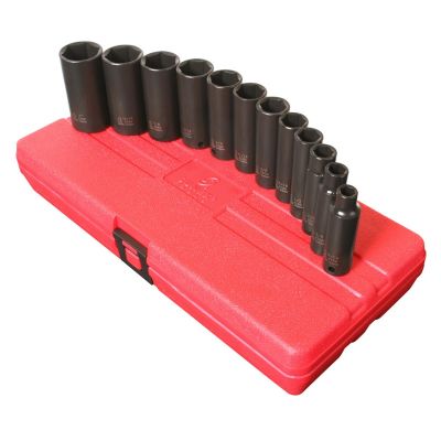 SUN3361 image(0) - SOCKET SET IMPACT 3/8IN. DRIVE 12 PC DEEP SAE