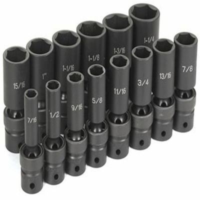 GRE1314UD image(0) - 1/2" DR 14PC DEEP FRACTIONAL UNIV SOCKET SET