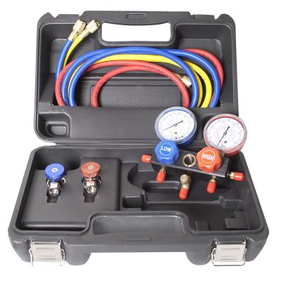 FJC6766P image(0) - R134a Aluminum Block Manifold Gauge Set