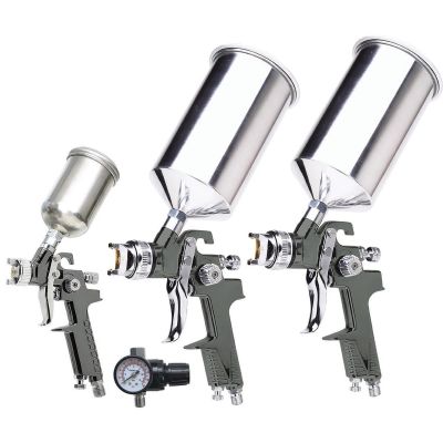 TIT19220 image(0) - Spray Gun Kit 4 Pc. Hvlp Gravity Feed