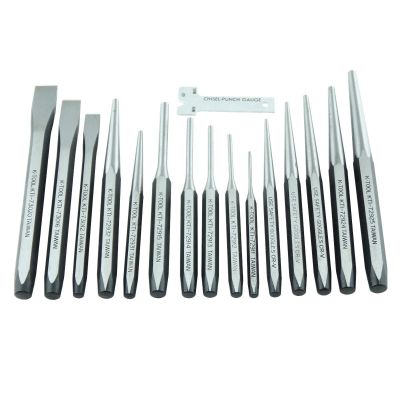 KTI72901 image(0) - PUNCH & CHISEL SET 15 PC. IN PLASTIC TRAY
