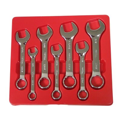 KTI41200 image(0) - 7PC SHORT SAE COMB WRENCH SET