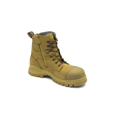 BLU992-060 image(0) - Blundstone 992 Steel Toe Lace Up Side Zip, Water Resistant, Bump Cap, Wheat