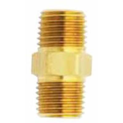 MILS647 image(0) - M. Hex Nipple, 3/8" x 3/8" NPT, 2/cd