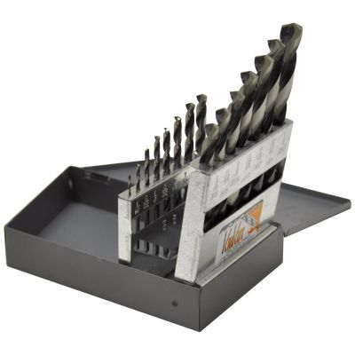 KNK15KK5 image(0) - KnKut 15 Piece Jobber Length Drill Bit Set 1/16"-1/2" by 32nds