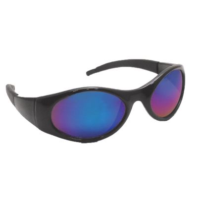 SAS5183 image(0) - Stingers High Impact Safe Glasses, w/ Black Frames/Blue Mirrored Lens
