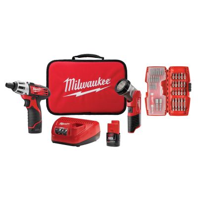 MLW2482-22 image(0) - M12 SCREWDRIVER LED WORKLIGHT, 40-PC BIT SET, (2) 1.5 AH BATT BAG