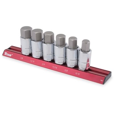 TIT16130 image(0) - 6 Pc. 1/2" Drive Sae Large Hex Bit