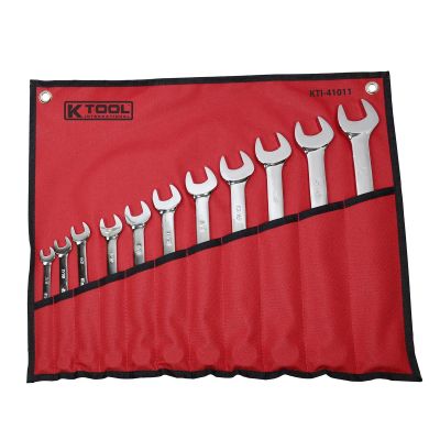 KTI41011 image(0) - WRENCH SET COMBINATION 11 PC SAE KIT BAG