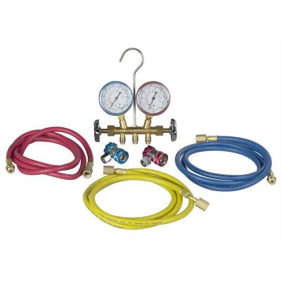 ROB48134A image(0) - R134 brass manifold and Hose Set