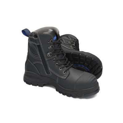 BLU997-030 image(0) - Blundstone 997 Steel Toe Lace Up Side Zip, Water Resistant, Bump Cap, Black