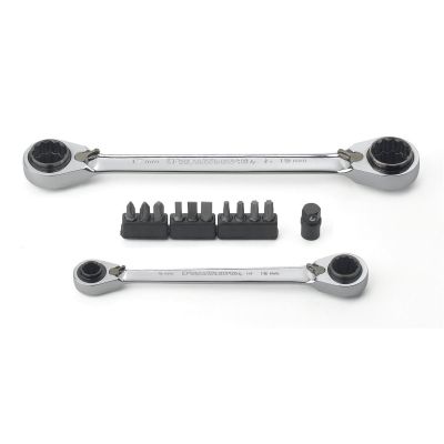 KDT85210 image(0) - 13 PC METRIC QUADBOX DBL BOX RATCHETING WRENCH SET