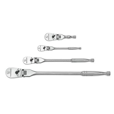 KDT81230F image(0) - 84 Tooth 4 Pc. Full Polish Flex Handle Ratchet Set
