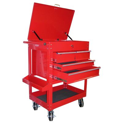 KTI75140 image(0) - Heavy Duty 4-Drawer Tool Cart, Red