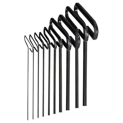 EKL33910 image(0) - HEX KEY SET 10 PC T-HANDLE 9IN. SAE 3/32-3/8IN.
