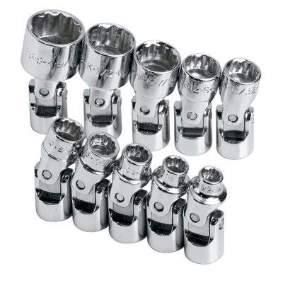 SKT4935 image(0) - SOCKET SET FLEX 1/4IN. DRIVE 10PC SAE STD 12 POINT