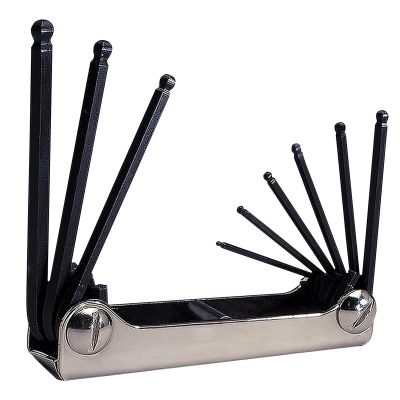 EKL20919 image(0) - 9-Piece SAE Ball End Fold-Up Hex Key Set