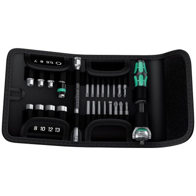 WER05051045002 image(0) - 28 pc Zyklop 1/4" socket / bit set with pouch