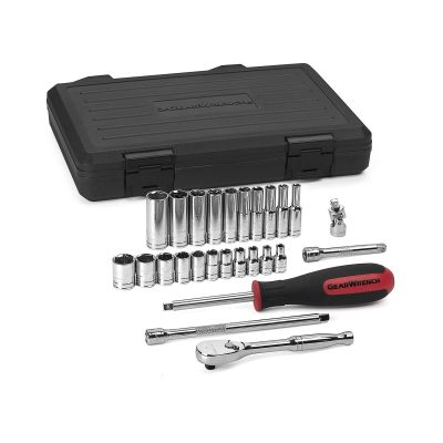KDT80312 image(0) - 26 PC 1/4" DR 6 PT STD SAE SOCKET SET