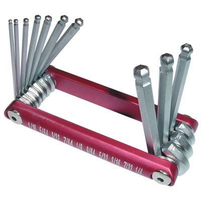 TIT12700 image(0) - BALL HEX KEY SET SAE RED