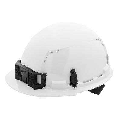 MLW48-73-1200 image(0) - White Front Brim Vented Hard Hat w/4pt Ratcheting Suspension - Type 1, Class C