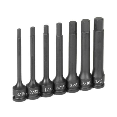 GRE1247H image(0) - 3/8" Dr. 7 Pc. 4" Length Fractional Hex Driver Set