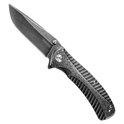 KER1301BW image(0) - 3.4" STARTER FLIPPER KNIFE WITH BLACKWASH