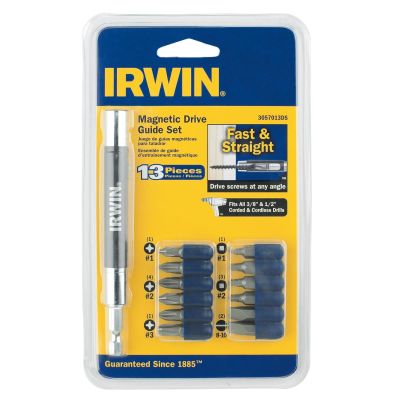 HAN3057013DS image(0) - Drive Guide Set Magnetic (Philips Insert, Sq Recess Insert, Slotted Insert Bits) - 13 Pc.