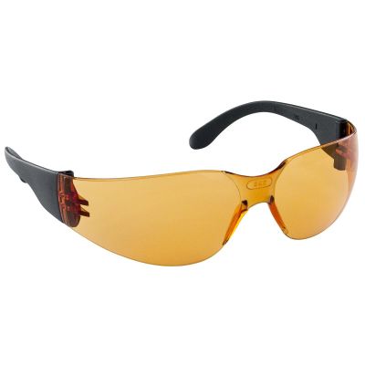 SAS5342 image(0) - NSX Black Temple High-Impact Poly Orange Lens Safe Glasses