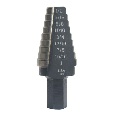 VGP10220CB image(0) - 20 8 HOLE SIZES (9/16"-1") UNIBIT STEP DRILL