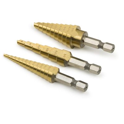 TIT16503 image(0) - Steel Step Drill 3 Pc. Set