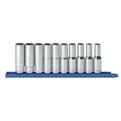 KDT80712 image(0) - 10PC 1/2" DR 12PT DEEP METRIC SOCKET SET