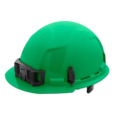 MLW48-73-1126 image(0) - Green Front Brim Hard Hat w/6pt Ratcheting Suspension - Type 1, Class E