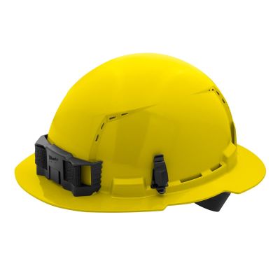MLW48-73-1203 image(0) - Yellow Full Brim Vented Hard Hat w/4pt Ratcheting Suspension - Type 1, Class C