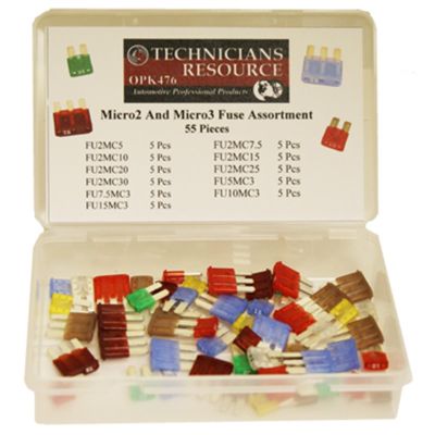 TMROPK476 image(0) - Micro2 and Micro3 Fuse Assortment (55-pc)