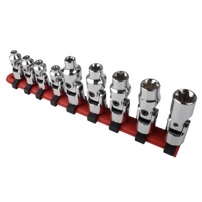 SUN9912 image(0) - 9PC 1/4" DRIVE UNIVERSAL STAR CHROME SOCKET SET