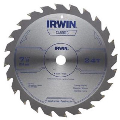HAN15130 image(0) - Irwin Hanson 7-1/4 in. 24T Arbor Circular Saw Blad