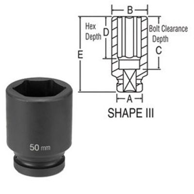 GRE4060MD image(0) - SOC 60MM 1"D IMP 6PT DP BLK