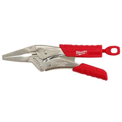 MLW48-22-3406 image(0) - 6" Long Nose Locking Pliers w/ Durable Grip