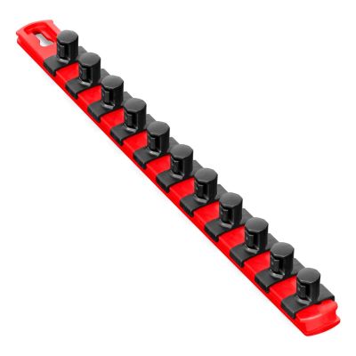 ERN8416 image(0) - 13” Socket Organizer with 11 Twist Lock Clips - Red - 1/2”