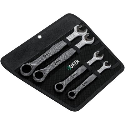 WER05073290001 image(0) - 4 pc Joker Metric Ratcheting Comb. Wrench Set