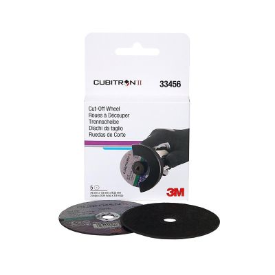 MMM33456 image(0) - Cubitron II Cut-Off Wheel 75mmx1mmx9.53mm (3"x.04"x3/8") 5 wheels/cart 6 cart/case