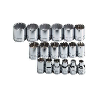 SKT3958 image(0) - SOCKET SET 3/8IN. DRIVE 18PC METRIC STD 12 POINT