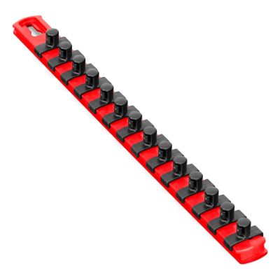 ERN8415M image(0) - 13” Magnetic Socket Organizer with 14 Twist Lock Clips - Red - 3/8”